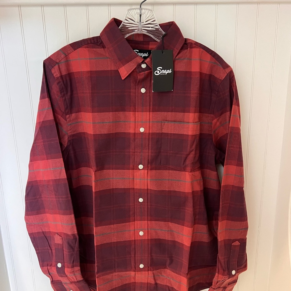 Snap Men’s Rambler Lightweight Flannel Plaid Shirt